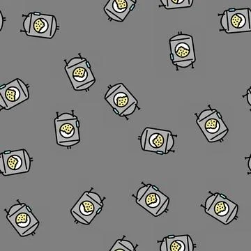 Yeast beer production vector seamless pattern Stockillustratie