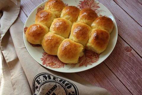 Yeast buns Stock Photos