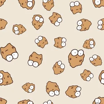 Yeast cartoon seamless vector pattern background. Baking doodle. Stock Illustration