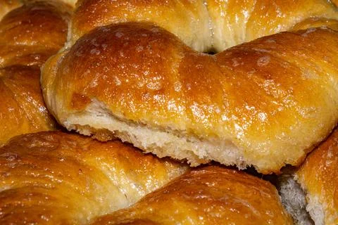 Yeast dough bunsclose up Stock Photos