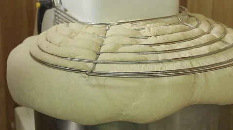Yeast dough is ready for baking Stock Footage