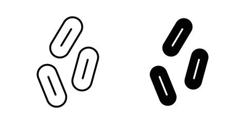Yeast icon in black and white. vector icon pack for websites Stock Illustration