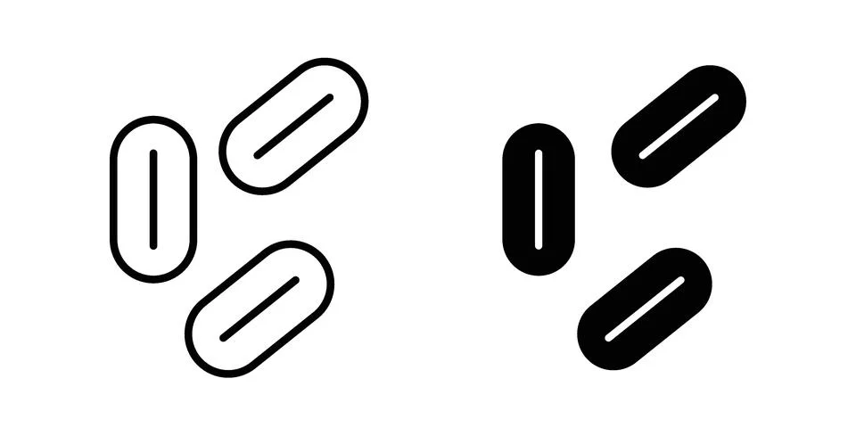 Yeast icon black vector isolated on white Stock Illustration