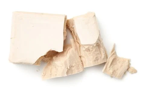Yeast Isolated on White Background Stock Photos