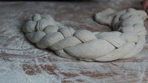 Yeast Knit Made into bread shape Stock Footage 89371500