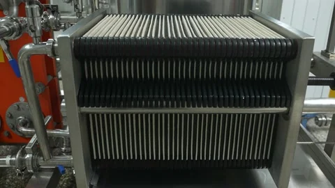 Yeast processing machine for beer. Stock Footage 201165821