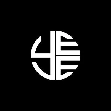 YEE logo YEE icon YEEvector YEE monogram YEEletter YEEminimalist YEE Circle.. Stock Illustration