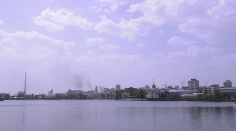 Yekaterinburg in fog Stock Footage