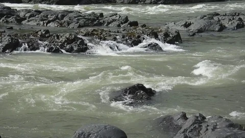 Yelandin rapids on Katun River Stock Footage 75757905