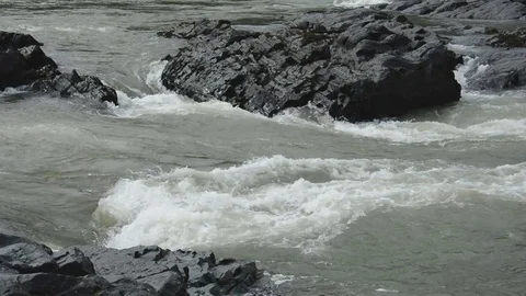 Yelandin rapids on Katun River Stock Footage 75846883