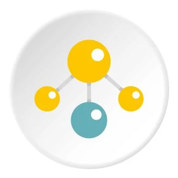 Yelllow and blue atomic structure icon circle Stock Illustration