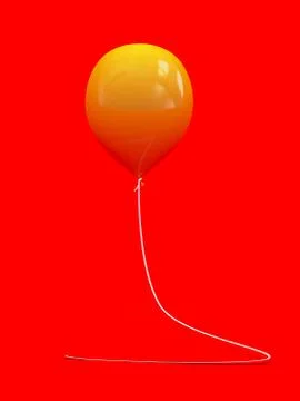 Yelllow balloon Stock Illustration