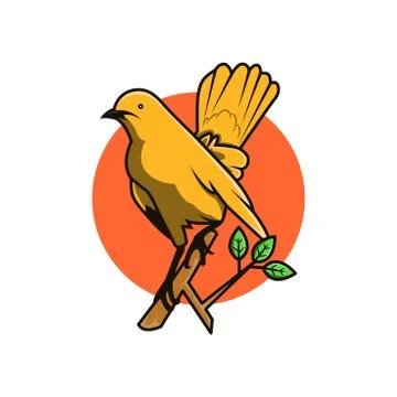 YELLOEW BIRD Stock Illustration