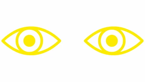 Yellow 2 eye close white Stock Footage 225100924