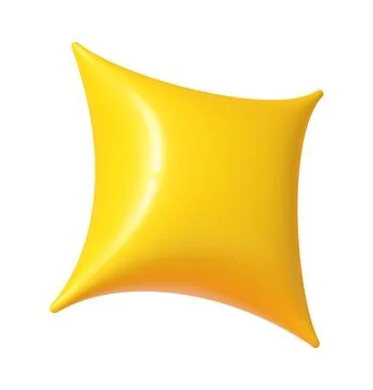 Yellow 3d light spark realistic figure, star shape Stock Illustration