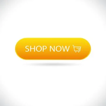 Yellow 3D Shop Now Button for Web and Mobile UI Stock Illustration