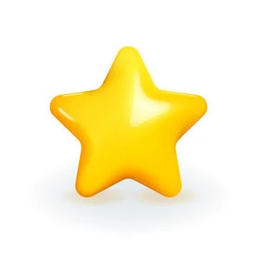 Yellow 3D star icon vector illustration design. Stock Illustration
