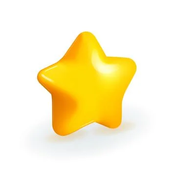 Yellow 3D star icon vector illustration design. Illustrazione stock