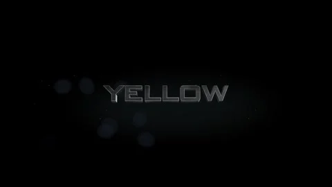 Yellow 3D title metal text on black alpha channel background Stock Footage 256355034