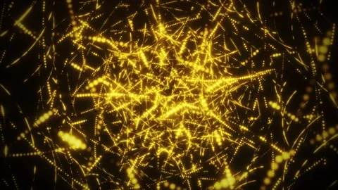 Yellow 4k creative neon round lines design texture pattern abstract wallpaper Stock Footage 262479084