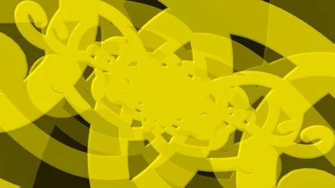 Yellow 4K Double Loop Rotation Stock Footage 100250738