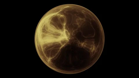 Yellow 4k Sphere Animation Background Video Video stock 296797658