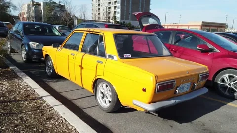 Yellow 510 Datsun Stock Footage 142742475
