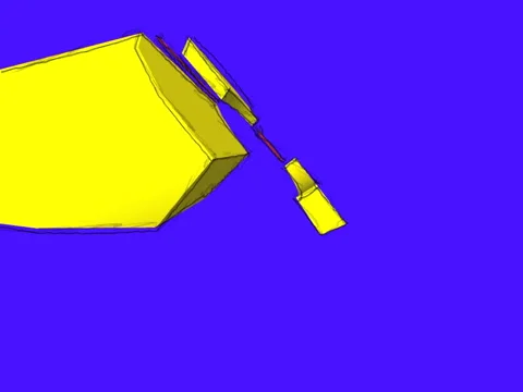 Yellow abstrack on blue background 動画素材 1072045
