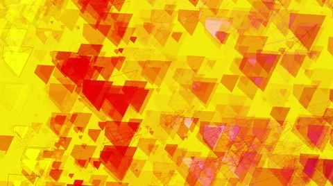 Yellow Abstract Animated Pyramids - 4K Resolution Ultra HD Stock Footage 41534426