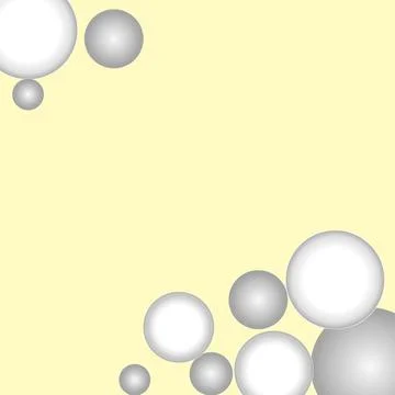 Yellow abstract background and gradient colorful balls Stock Illustration