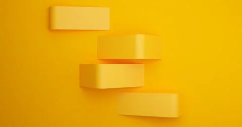 Yellow Abstract Background and round corner cube Video Stock Footage 170331588