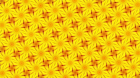 Yellow abstract background, flowers, loop Stock Footage 54561434