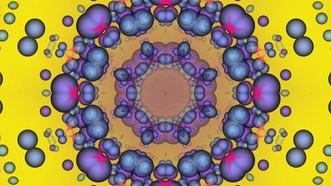 Yellow Abstract Background. Kaleidoscope Stock Footage 77067012