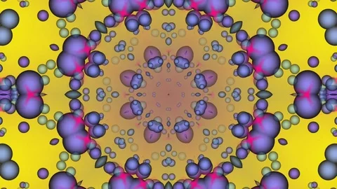 Yellow Abstract Background. Kaleidoscope Stock Footage 77089285