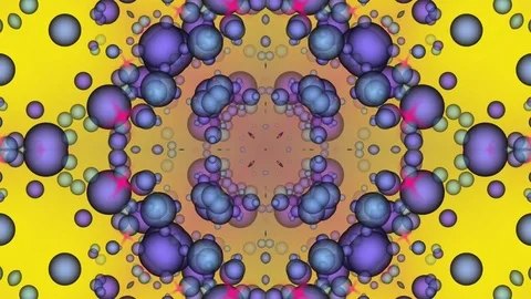 Yellow Abstract Background. Kaleidoscope Stock Footage 77097848