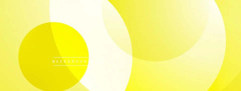 Yellow abstract background. Overlapping circles create soft gradients, modern Stock Illustration