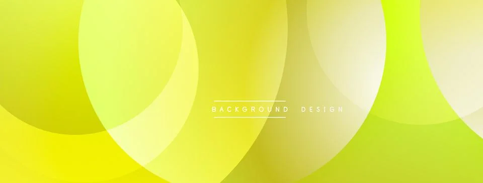Yellow abstract background. Overlapping circles create soft gradients, modern 스톡 일러스트