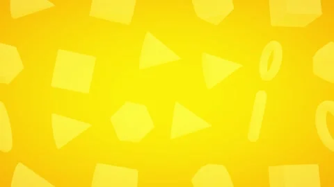 Yellow abstract background with random shapes pattern Video stock 255659352