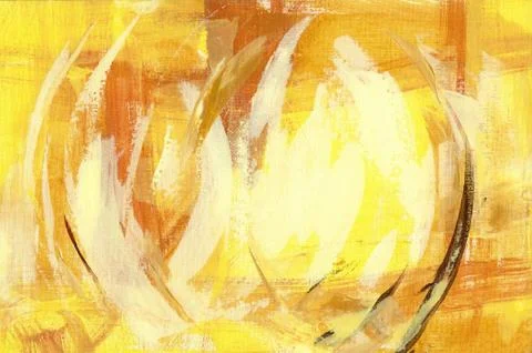 Yellow abstract backround  handmade l painting Stock Illustration