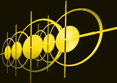 Yellow abstract on black background 스톡 일러스트
