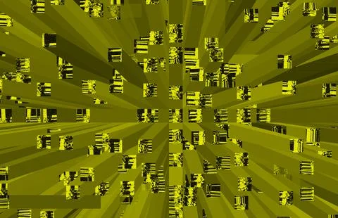 Yellow abstract block zoom Stock Illustration