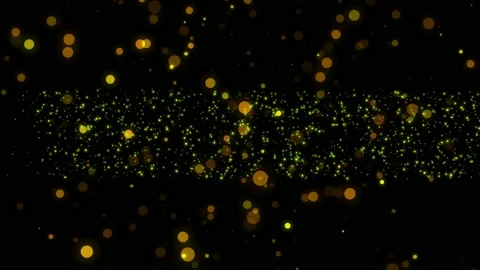 Yellow abstract bokeh background sparkling lights effect. Grain blurry noise Stock Footage 226785733