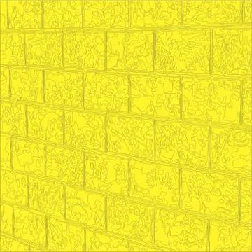 Yellow Abstract  brick wall texture. Pattern of Golden bricks wall background. Stock Illustration
