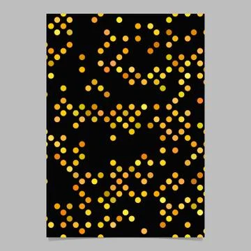 Yellow abstract circle pattern brochure background - vector design Illustrazione stock