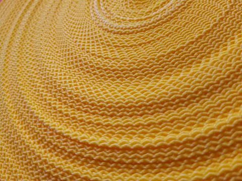 Yellow Abstract circular pattern of yellow sling Stockfoto's