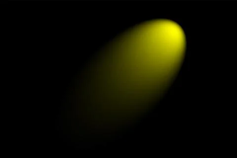 Yellow abstract creative, spotlight isolated on black background Stock Illustration