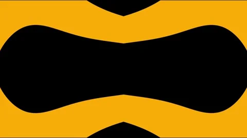 Yellow abstract curves moving through black background in seamless loop Stock-Footage 333278091