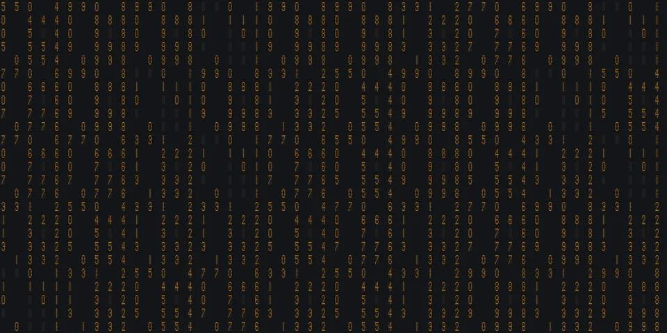 Yellow abstract display digit pattern. Electronic Numbers Background. Cyber.. Illustrazione stock