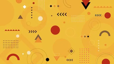 Yellow Abstract Elements with Arrow Accents Illustrazione stock