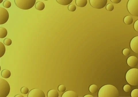 Yellow Abstract Empty Gradient Circles Frame With Gradient Background Illustrazione stock